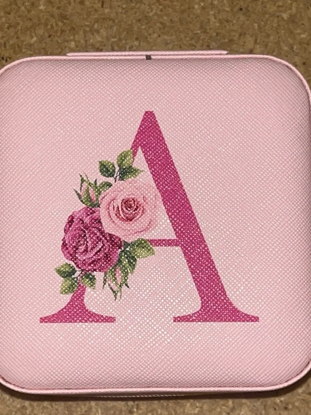 Monogram 'A' Pink Floral Accent Box - Unbranded